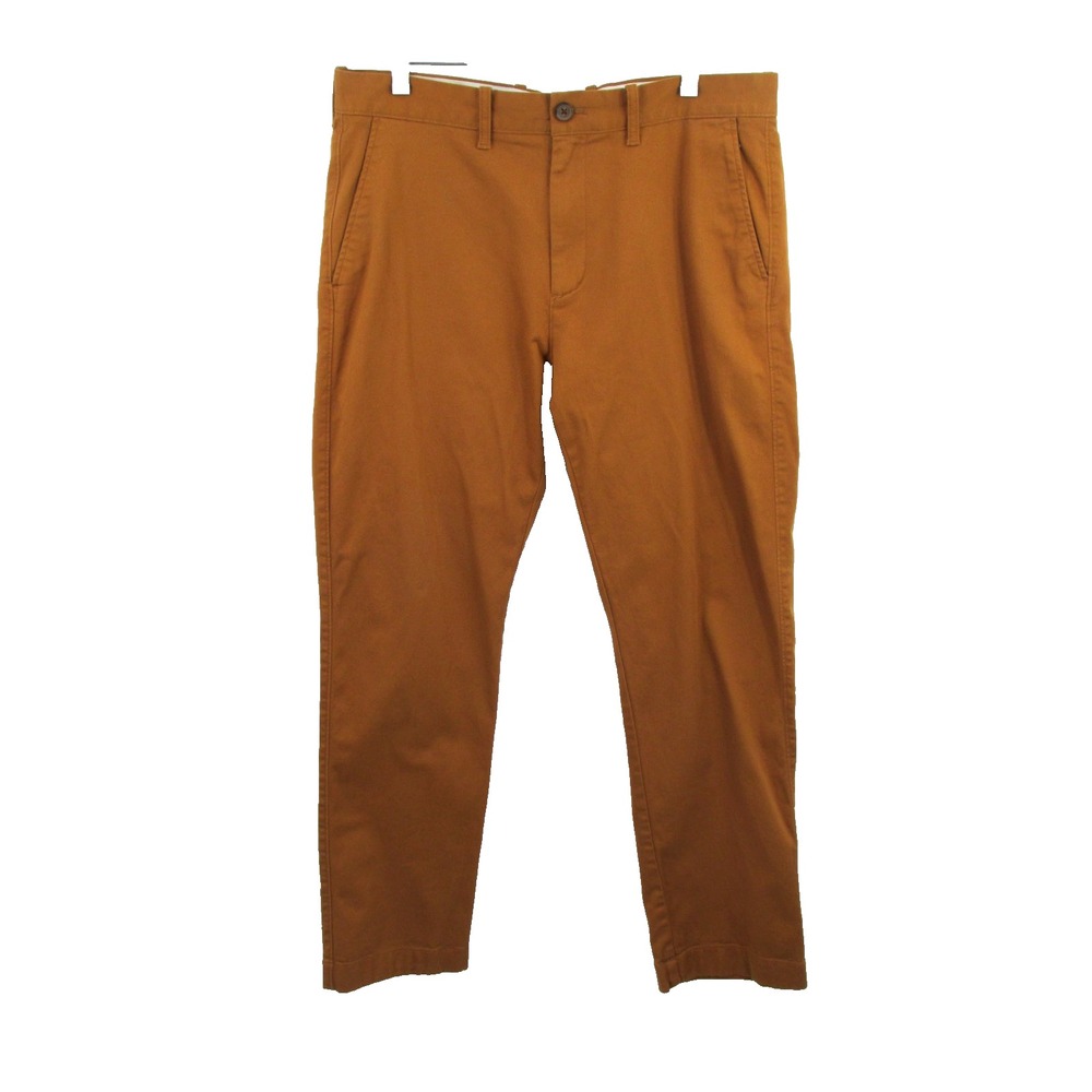 J. CREW FLEX Straight Chino Pants Men Size 33 x 29.5 Brown H3186 Stretch Preppy